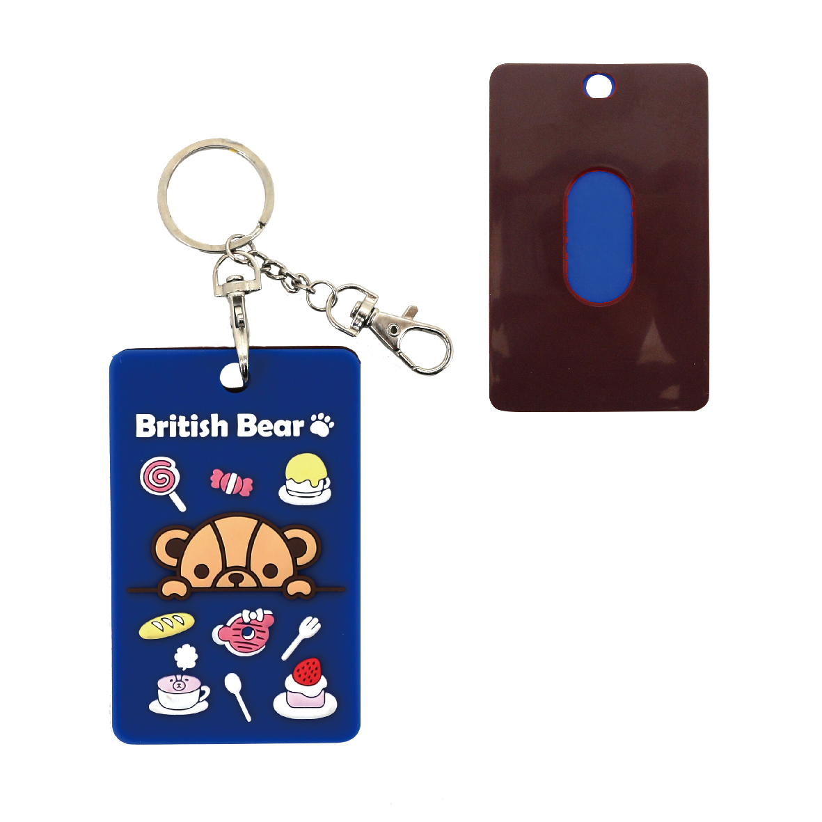 英國熊票卡夾-藍-PP袋