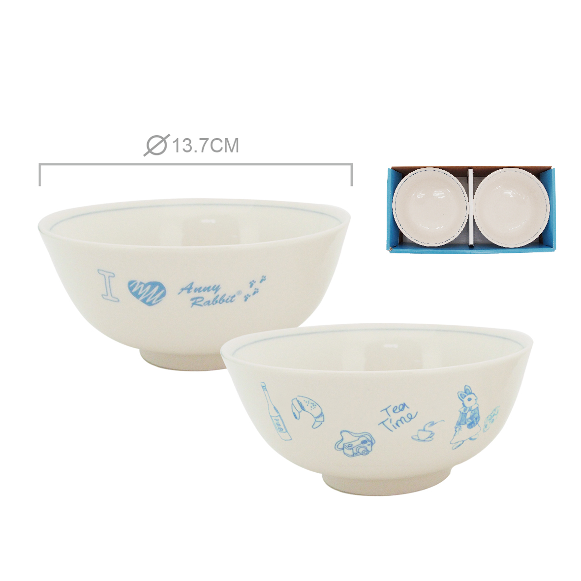 安妮兔復古點心碗2入