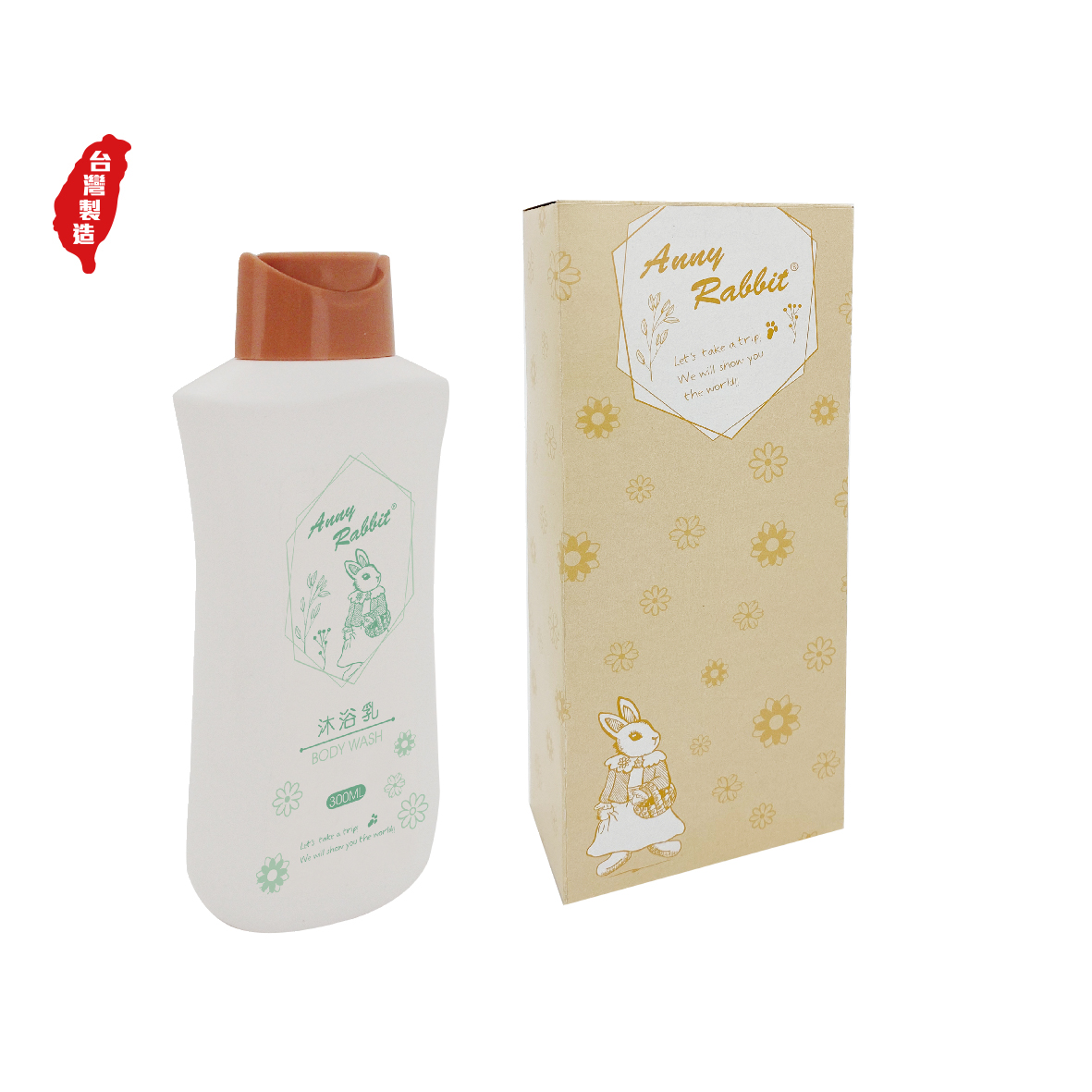 安妮兔沐浴乳300ML花漾盒裝一入