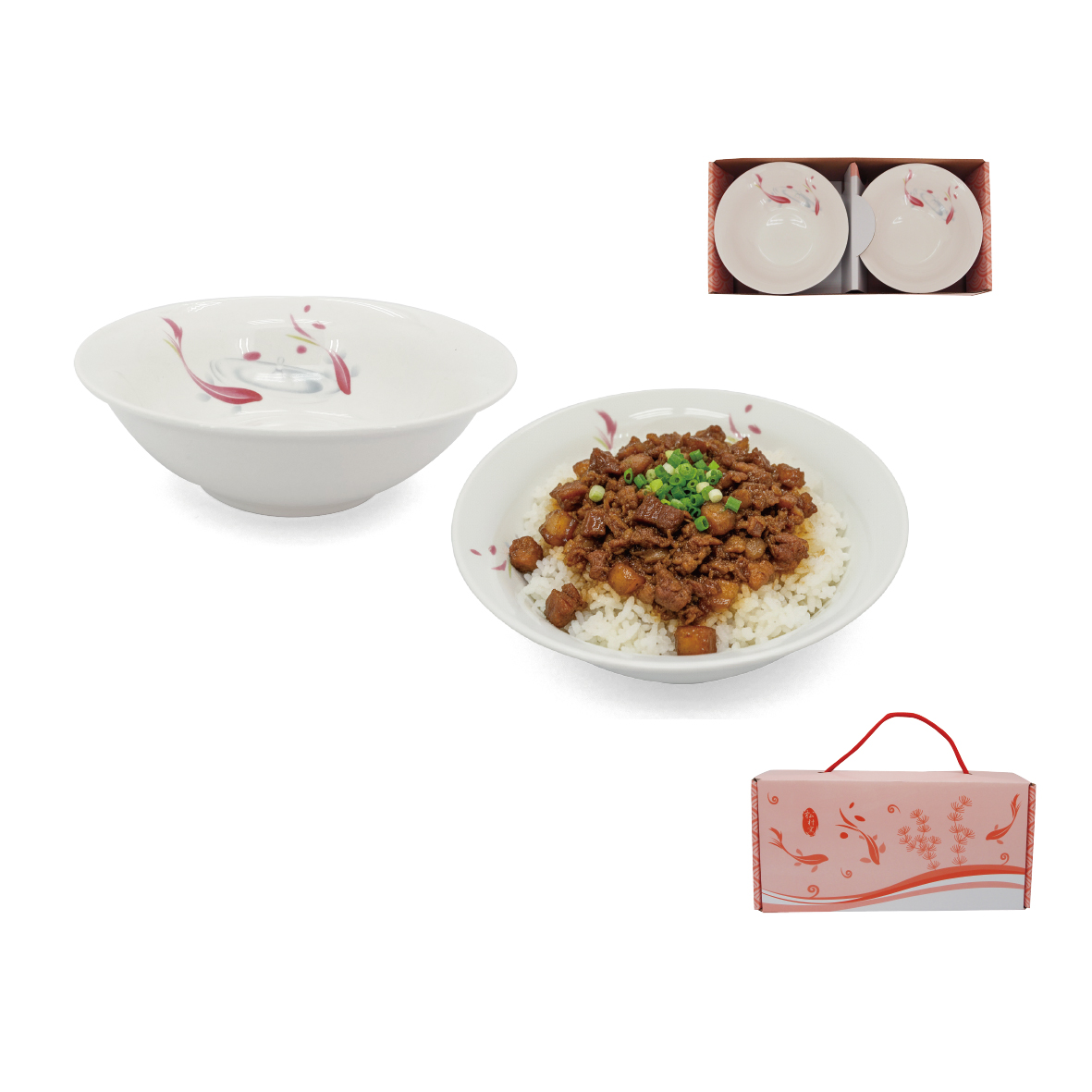 松村窯-雙魚6吋早餐碗2入